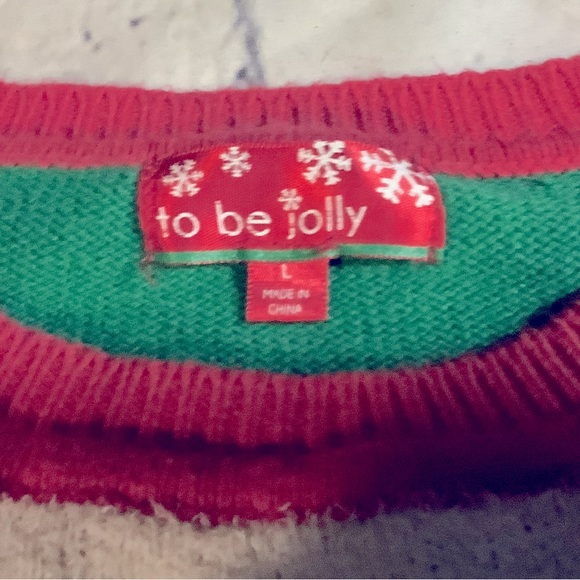 CHRISTMAS TO BE JOLLY SANTA SWEATER. LIKE NEW. - Picture 5 of 5